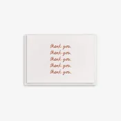 Dahlia Press Thank You Script Enclosure Greeting Card