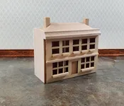 1:144 Scale Dollhouse Front Opening 6 Rooms Unpainted Wood Miniature
