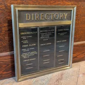 Art Deco Building Directory — Aurora Mills
