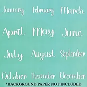 12 Month Cardstock Cut Out Embellishments
