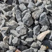 Crushed Black Granite 1 ½”  (BULK) ~ 1 cubic yard