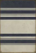 Vintage Vinyl Floorcloth | Blue & White Stripes | 38x56