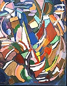 Andre Lanskoy Abstract Gouache