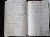 (18) Vintage IOOF Ledger Pages - Meeting Minutes