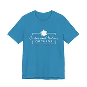Carter and Holmes Orchids | Floral Logo T-Shirt, 'Always Room For One More Orchid' Back Print