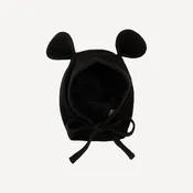 bear hat | black | organic cotton multi rib