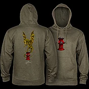 Powell Peralta Andy Anderson Hydrant Hooded Sweatshirt Mid Weight Army Heather