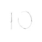14K Gold Dipped Post Hoop Earrings