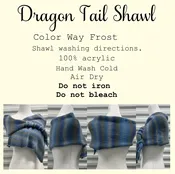 Dragon Tail Shawl color way Way Frost