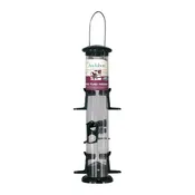 Audubon Plastic Finch Wild Bird Seed Feeder 15 in