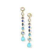 8-Stone Linear Drop Earrings