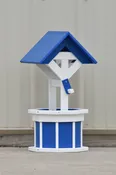2 ft. Poly Wishing Well Planter, (Blue/White)