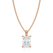 1 1/2 Carat Radiant Lab Grown Diamond Solitaire Pendant