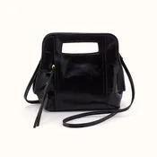Ace Crossbody In Polished Leather - Black