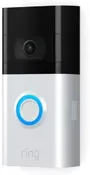 Ring Satin Nickel Metal/Plastic Wireless Video Doorbell 3