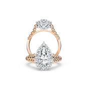 Angel Halo Chorus Pear Diamond Ring