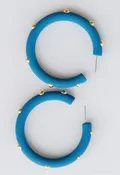 Large Candance Hoop Earrings w/ Gold Accents
