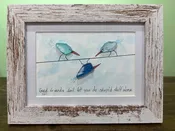 Seaglass & Watercolor Framed Art
