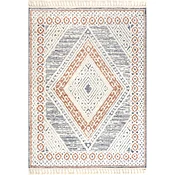 Acacia Raised Diamond Tasseled Area Rug