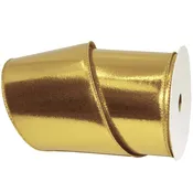 4″ WIRED LAMÉ 10YD Gold