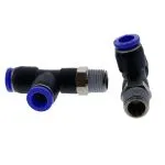 Push-In Fitting M6 x 1/8" BSPT Composite Male Run Tee