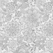 108"  Eufloria  - Gray - tone on tone gray flowers (Bijou BOM)
