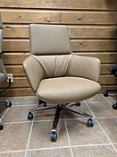 Affordable Executive mid-back, Faux Leather Conference Chair &amp;amp; Smooth Rolling Base -SS500B