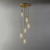 6-Light Chandelier Modern Lights with Clear Glass Shade