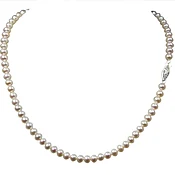 Single Strand Pearl Choker Necklace | AAA 6-6.5 mm Natural White Freshwater Cultured