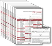 400-MP-10 J.J. Keller Carbonless Annual Vehicle Inspection Report with Label