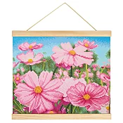 11" x 14" Pink Flowers Diamond Art Kit by Make Market®