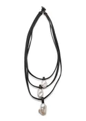 3 strand freshwater farmed pearls necklace 3pearls