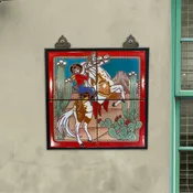 12x12 Cowgirl Hand Glazed Tile Mural