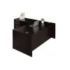 Boss Holland Series 66 Inch Desk, Executive L-Shape Corner Desk with File Storage Pedestal, Mocha