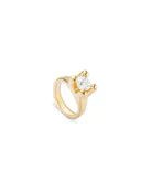 Anima Ring with white Cubic Zirconia, gold