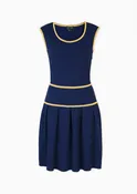 Amanda - Drop Waist Dress with Metallic Trim
