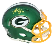 AARON JONES AUTOGRAPHED GREEN BAY PACKERS FLASH SPEED MINI HELMET BECKETT