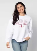 Alabama Crimson Tide Women's Clubhouse Original Corded Crew in White