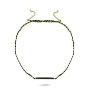 Black Braided Adjustable Cord & String Necklace