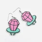 Acrylic Earrings, Ring Pop