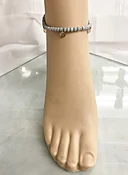 Anklet / Beaded W/ Metal Drops