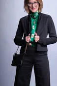 Chain and Leather Bag - Black Leather