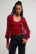 Dottie Knit Top Printed - Salsa