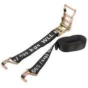 1 1/2"X15Ft 4000 lb Ratchet Strap Bulk Black