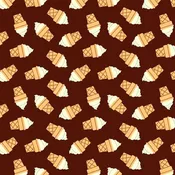 Paintbrush Studio Fabrics - Food Trucks - Vanilla Ice Cream Cones on Brown