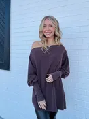 Shaken Espresso off-the-shoulder Top
