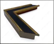 Wood Frame Espresso with Double Gold, for Large Pieces, 16 x 20 to 20 x 26 inches