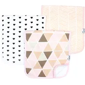 Copper Pearl - 3 Pack Premium Burp Cloths - Blush