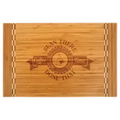 Bamboo Rectangle Cutting Board with Butcher Block inlay