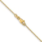 10k Gold 1.2mm Diamond-Cut Cable Chain - 22 Inches